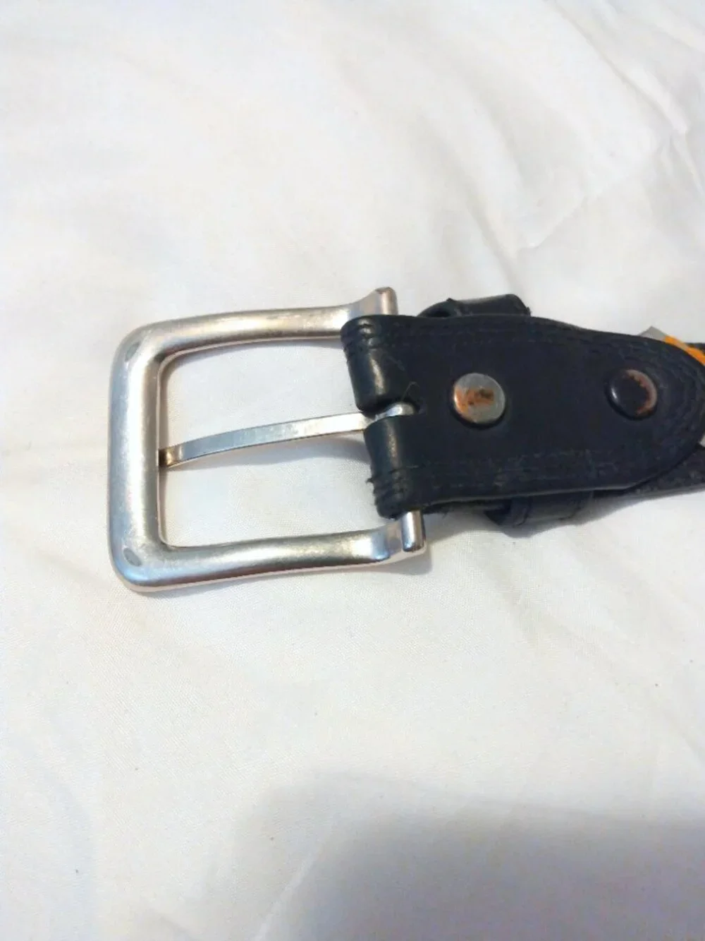 Carhartt Black Leather Belt Size 53 Workwear Utility Classic Rugged Minimalist